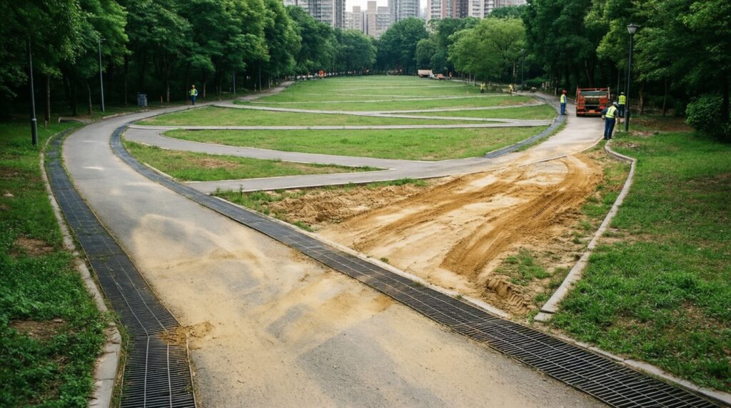 Городская среда: благоустройство дворов и парков, транспорт, освещение, обратная связь жителей - иллюстрация