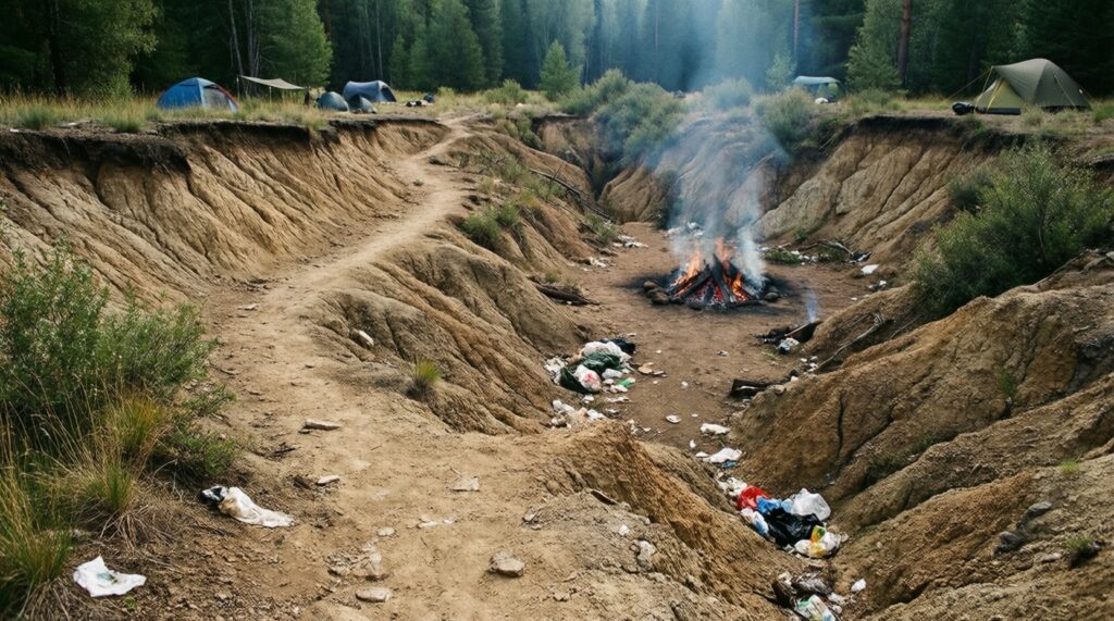 Экология и природопользование: свалки, качество воздуха/воды, лес, турнагрузка и меры - иллюстрация
