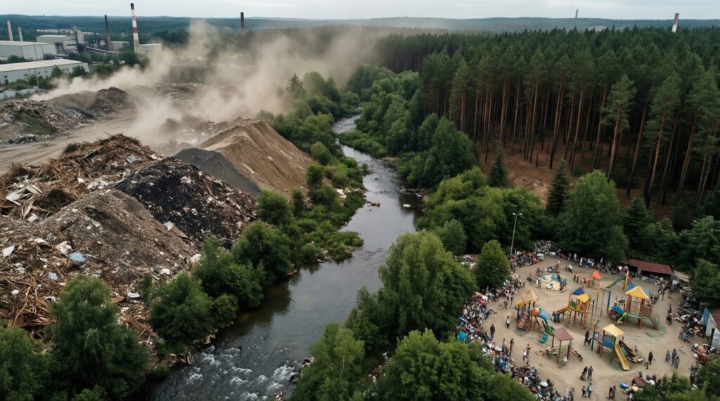 Экология и природопользование: свалки, качество воздуха/воды, лес, турнагрузка и меры - иллюстрация